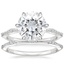18KW Moissanite Alena Diamond Bridal Set, smalltop view