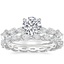 18K White Gold Tacori Sculpted Crescent Pear Diamond Ring with Tacori Sculpted Crescent Eternity Pear Diamond Ring (3/4 ct. tw.)