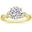 18K Yellow Gold Willow Diamond Ring (1/8 ct. tw.), smalltop view