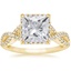 18KY Moissanite Entwined Halo Diamond Ring (1/3 ct. tw.), smalltop view