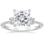 Moissanite Adorned Selene Diamond Ring (1/4 ct. tw.) in 18K White Gold
