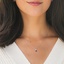 18K White Gold Nadia Sapphire and Diamond Pendant, smallside view