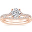 14K Rose Gold Serenity Diamond Ring with Petite Curved Diamond Ring (1/10 ct. tw.)
