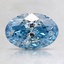 1.06 Ct. Fancy Vivid Blue Oval Lab Created Diamond