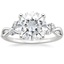 18KW Moissanite Willow Diamond Ring (1/8 ct. tw.), smalltop view