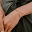 14K Rose Gold Zora Light Brown Diamond Cuff Bracelet (2/3 ct. tw.), smalltop view on a hand