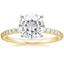 18KY Moissanite Luxe Petite Shared Prong Diamond Ring (1/3 ct. tw.), smalltop view