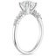 18K White Gold Aurora Diamond Ring, smallside view
