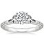 Round 18K White Gold Luxe Celtic Love Knot Diamond Ring