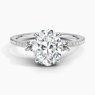 Lyra Three Stone Diamond Ring - Brilliant Earth