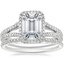 18K White Gold Fortuna Diamond Ring (1/2 ct. tw.) with Whisper Eternity Diamond Ring (1/4 ct. tw.)