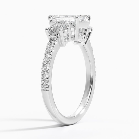 18K White Gold Constance Three Stone Diamond Ring (3/4 ct. tw.)