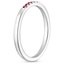 18K White Gold Pippa Lab Created Ruby Ring, smallside view