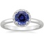 PT Sapphire Halo Diamond Ring (1/6 ct. tw.), smalltop view