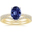 18KY Sapphire Ballad Diamond Ring (1/8 ct. tw.) with Flair Diamond Ring (1/6 ct. tw.), smalltop view