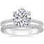 Platinum Six Prong Luxe Viviana Diamond Ring (1/3 ct. tw.) with Nova Diamond Ring (1/3 ct. tw.)