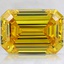 3.96 Ct. Fancy Vivid Orangy Yellow Emerald Lab Grown Diamond