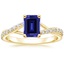 Yellow Gold Sapphire Luxe Chamise Diamond Ring (1/5 ct. tw.)