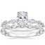 18K White Gold Joelle Diamond Ring (1/3 ct. tw.) with Luxe Versailles Diamond Ring (1/2 ct. tw.)