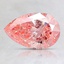 1.00 Ct. Fancy Intense Pink Pear Lab Created Diamond