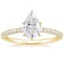 18KY Moissanite Valencia Diamond Ring (1/3 ct. tw.), smalltop view