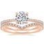 14K Rose Gold Luxe Everly Diamond Ring (1/3 ct. tw.) with Flair Diamond Ring (1/6 ct. tw.)