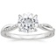 18KW Moissanite Petite Twisted Vine Diamond Ring (1/8 ct. tw.), smalltop view