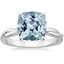 18KW Aquamarine Twisted Vine Solitaire Ring, smalltop view