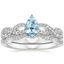 PT Aquamarine Infinity Diamond Bridal Set (1/3 ct. tw.), smalltop view