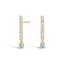 Aquamarine and Diamond Bar Earrings 