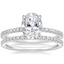 18K White Gold Luxe Viviana Diamond Ring (1/3 ct. tw.) with Ballad Eternity Diamond Ring (1/3 ct. tw.)