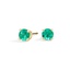 18K Yellow Gold Solitaire Emerald Stud Earrings, smalladditional view 2