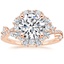 14K Rose Gold Blooming Rose Diamond Ring (1 ct. tw.), smalltop view