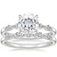18KW Moissanite Petite Versailles Diamond Bridal Set (3/8 ct. tw.), smalltop view