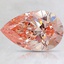 1.52 Ct. Fancy Intense Orangy Pink Pear Lab Created Diamond
