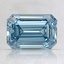 1.53 Ct. Fancy Vivid Blue Emerald Lab Created Diamond