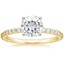 18KY Moissanite Luxe Petite Shared Prong Diamond Ring (1/3 ct. tw.), smalltop view