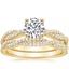 18K Yellow Gold Petite Luxe Twisted Vine Bridal Set (1/2 ct. tw.)