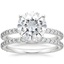 PT Moissanite Luxe Petite Shared Prong Diamond Bridal Set (3/4 ct. tw.), smalltop view