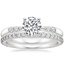 18K White Gold Lark Diamond Ring with Petite Shared Prong Eternity Diamond Ring (1/2 ct. tw.)