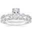 18K White Gold Joelle Diamond Ring (1/3 ct. tw.) with Versailles Diamond Ring (3/8 ct. tw.)
