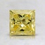 1.19 Ct. Fancy Vivid Yellow Princess Lab Created Diamond
