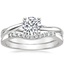 18K White Gold Grace Ring with Chamise Contoured Diamond Ring (1/10 ct. tw.)