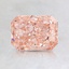 1.11 Ct. Fancy Orangy Pink Radiant Lab Created Diamond