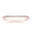 14K Rose Gold Fortuna Contoured Diamond Ring, smalltop view