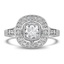 Custom Vintage Inspired Floating Halo Diamond Ring