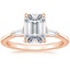 14K Rose Gold Quinn Diamond Ring, smalltop view