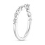 18K White Gold Curved Versailles Diamond Ring, smallside view