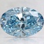 1.90 Ct. Fancy Vivid Blue Oval Lab Created Diamond
