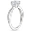 18KW Sapphire Crossover Diamond Ring, smalltop view